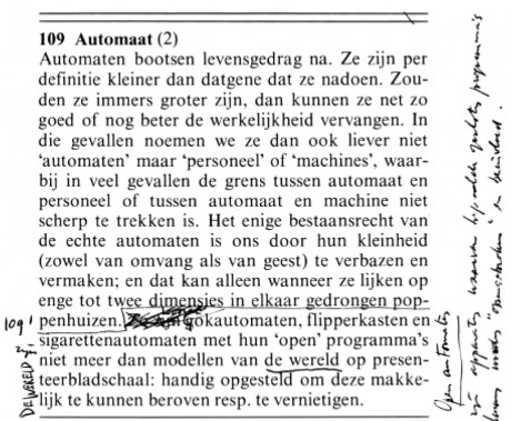 Dick Raaijmakers - de kunst van het machine lezen - 109 Automaat (2)