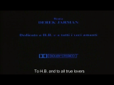 afb 34 Blue, Derek Jarman (UK 1993), 01:14:22, Dedicato a H.B. e a tutti i veri amanti/To H.B. and to all true lovers.